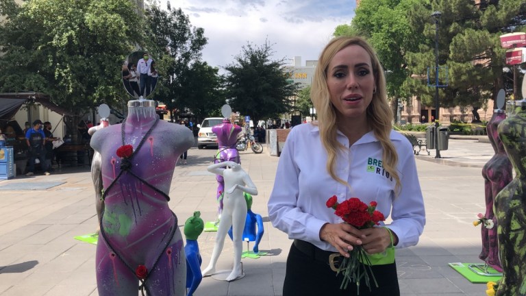 EL PARTIDO VERDE EXPONE EN CENTRO HISTÓRICO DE CHIHUAHUA, FUERTE OBRA SOBRE VIOLENCIA A LA MUJER