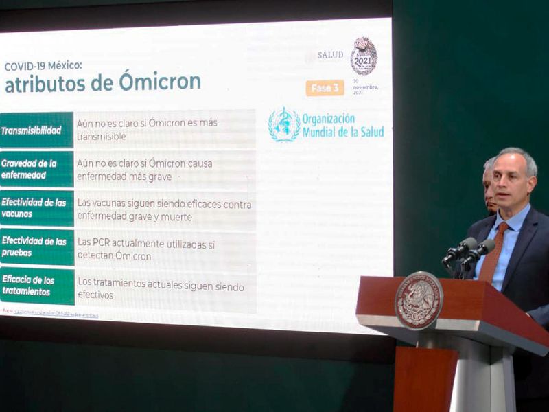  No se ha identificado que Ómicron sea más grave: López-Gatell