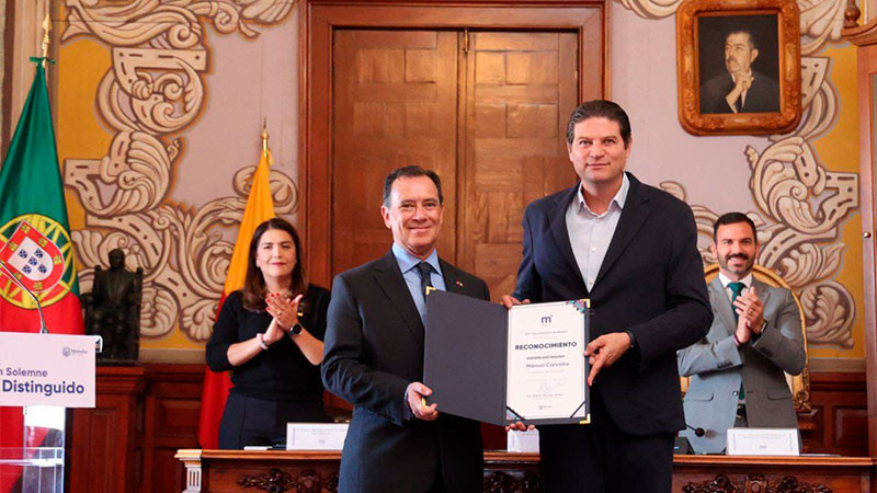  Felicita Embajador de Portugal al Gobierno de Morelia por impulsar cultura